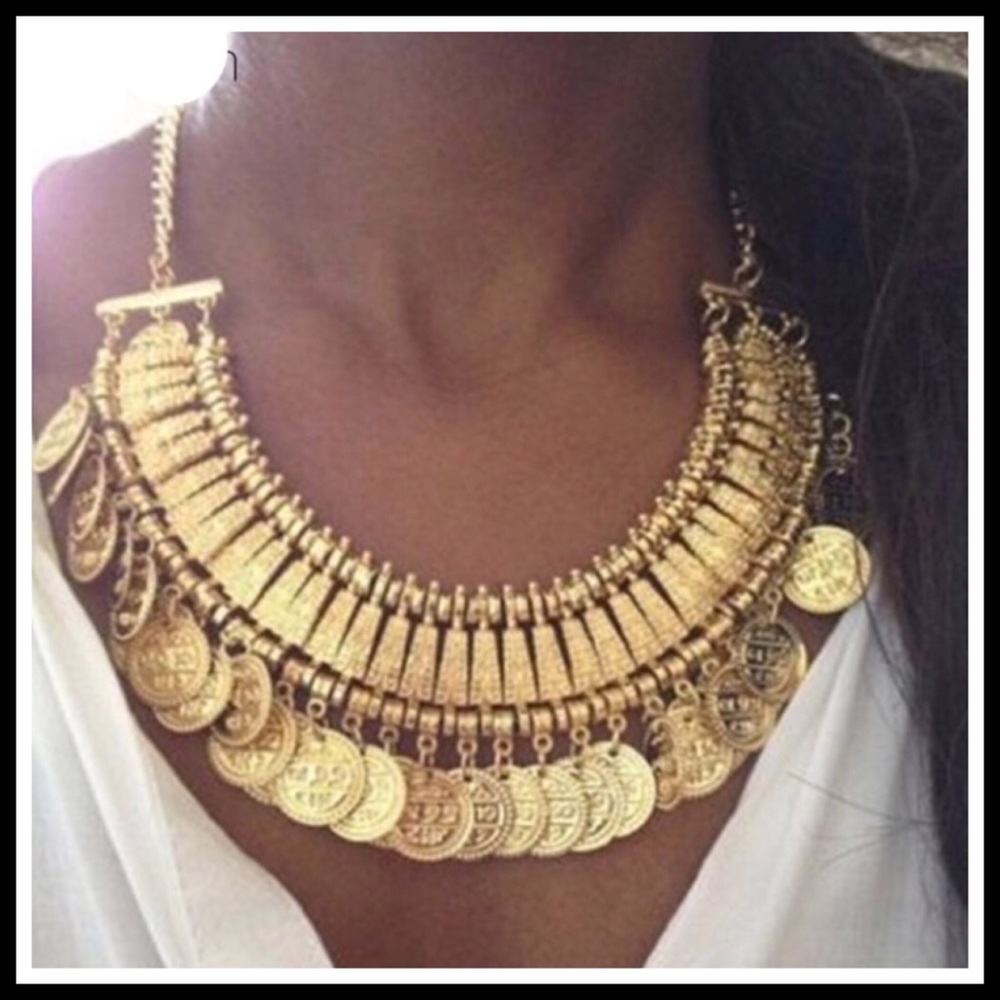 🆕 Coin Bohemian Necklace - Picture 1 of 7
